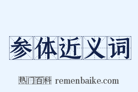 参体近义词是什么意思的图片